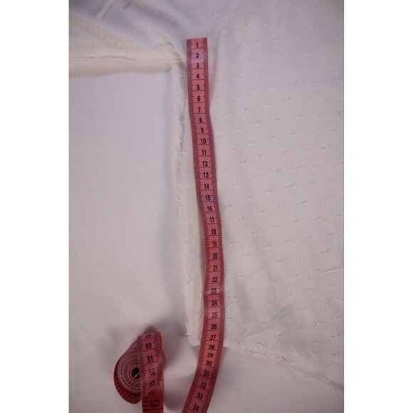 Expr White Peasant-Style Long-Sleeve Blouse Ruffle Neck size XS - Picture 8 of 9